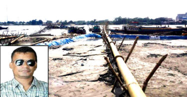 বন্দরের মদনগঞ্জ ট্রলার ঘাটে ড্রেজার সন্ত্রাসী মামুনগং বেপরোয়া