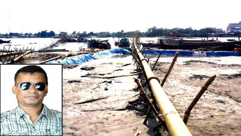 বন্দরের মদনগঞ্জ ট্রলার ঘাটে ড্রেজার সন্ত্রাসী মামুনগং বেপরোয়া