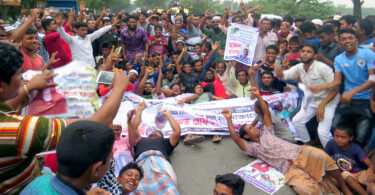 জেএসসি পরীক্ষার্থী হত্যার বিচারের দাবীতে উত্তাল রূপগঞ্জ