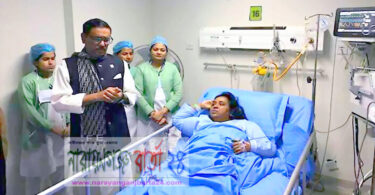 আইভীর শয্যা পাশে ওবায়দুল কাদের