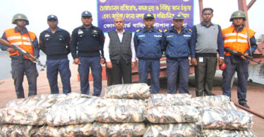 কোস্ট গার্ড কর্তৃক ৩ লাখ ৬০ হাজার টাকার জাটকা জব্দ