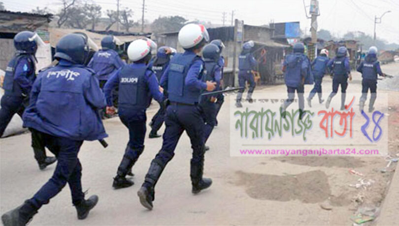 পুলিশের সঙ্গে ধস্তাধস্তিতে বিএনপির ৭ নেতাকর্মী আহত
