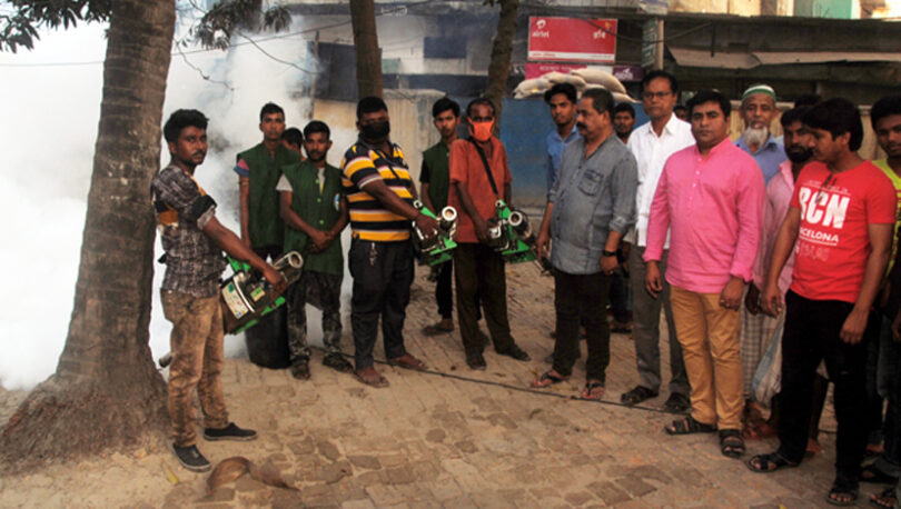 নাসিক ১৮নং ওয়ার্ডে মশা নিধন শুরু