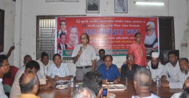 প্রধানমন্ত্রীর সংবর্ধনা ও ১৫ আগস্ট নিয়ে শ্রমীকলীগের মতবিনিময় সভা