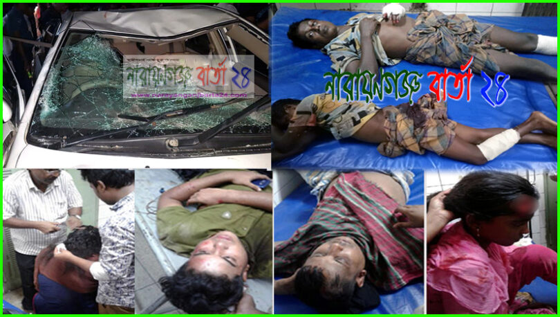 নগরীর জামতলায় প্রাইভেকটারের ধাক্কায় ভয়াবহ সড়ক দুর্ঘটনা