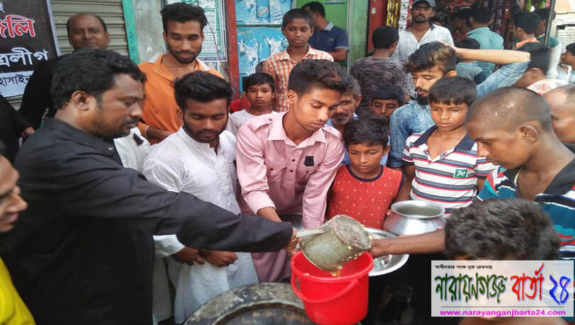 ছাত্রলীগ নেতা অনিক ও সাজ্জাদ হোসেনের উদ্যোগে শোক দিবস পালন