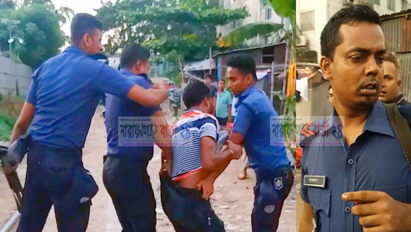 পুলিশের মারমুখী ভঙ্গিমায় আতঙ্কে জনসাধারণ!