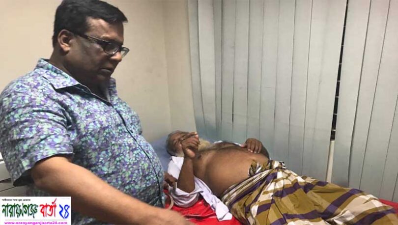 আওয়ামীলীগ নেতা শহীদুল্লাহকে দেখতে গেলেন আরজু ভূঁইয়া