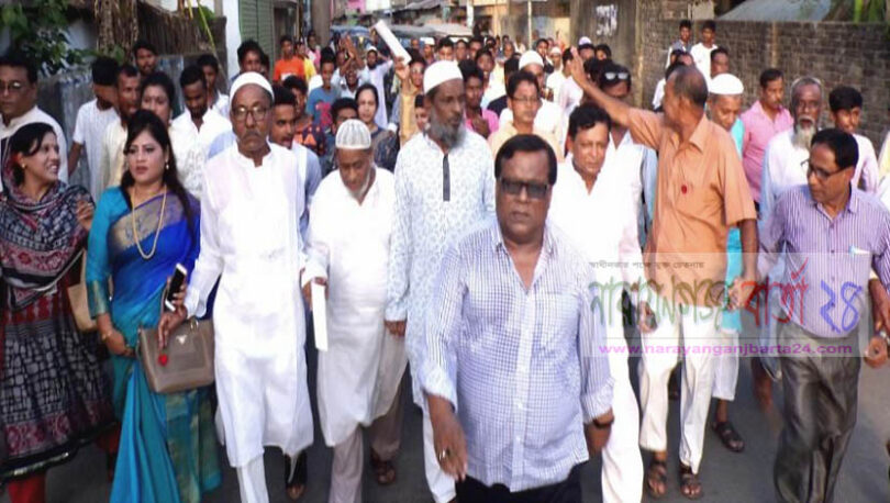 বন্দরে আরজু ভূঁইয়ার ব্যাপক গণসংযোগ