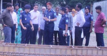 বন্দর থানার নির্মানাধীণ ভবন পরিদর্শনে অতিরিক্ত ডিআইজি বাশার