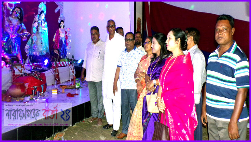 বন্দরের বিভিন্ন পূজা মন্ডপ পরিদর্শনে আরজু রহমান ভূঁইয়া