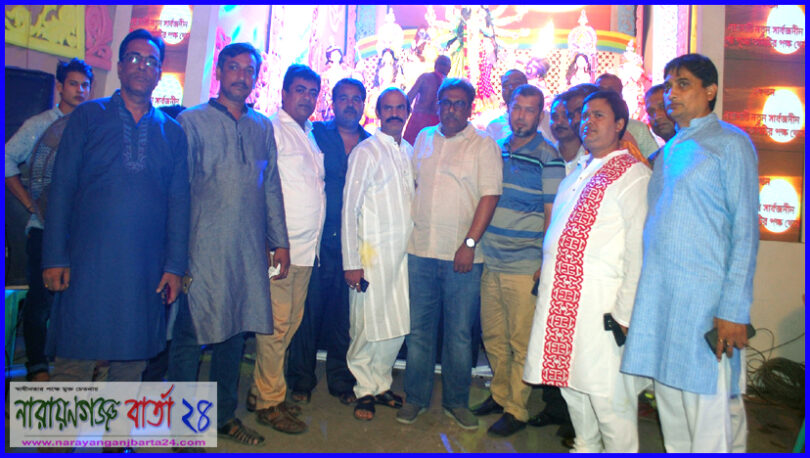 না.গঞ্জের বিভিন্ন পূজা মন্ডপ পরিদর্শন করলেন নাজমুল আলম সজল