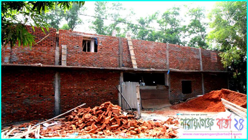 রূপগঞ্জে নিম্মমাণের সামগ্রী দিয়ে বহুতল ভবনসহ ১৪টি পাঁকা স্থাপনা নির্মাণ