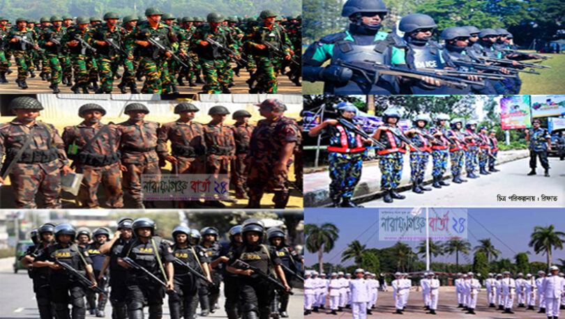 সকালে সেনাবাহিনীসহ সকল আইন শৃঙ্খলা বাহিনীর সাথে সভা