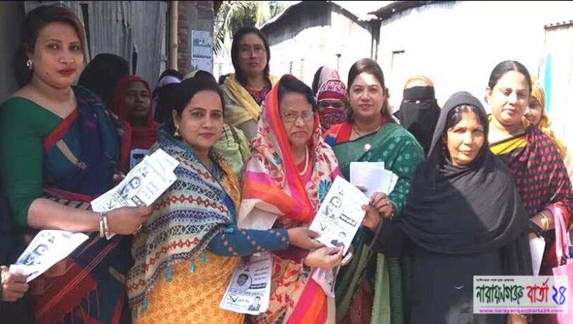 বন্দরের কেওঢালায় ড. শিরিন বেগমের নেতৃত্বে লাঙ্গল পক্ষে গণসংযোগ