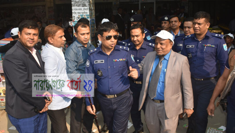 জেলা আইনজীবী নির্বাচন পরিদর্শনে পুলিশ সুপার হারুন অর রশিদ