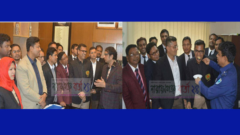 বিজয়ী আওয়ামী প্যানেলের ডিসি-এসপি সাথে সৌজন্য সাক্ষাৎ