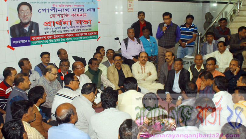 গোপীনাথ দাসের সুস্থতা কামনায় কালি মন্দিরে প্রার্থনা