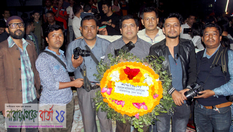 ভাষা শহীদদের প্রতি ফটো জার্নালিস্ট এসো: জেলা শাখা’র পুষ্পস্তবক অর্পণ