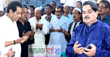 চাষাঢ়ায় শামসুজ্জোহার মৃত্যু বার্ষিকীর দোয়ায় জনতার ঢল