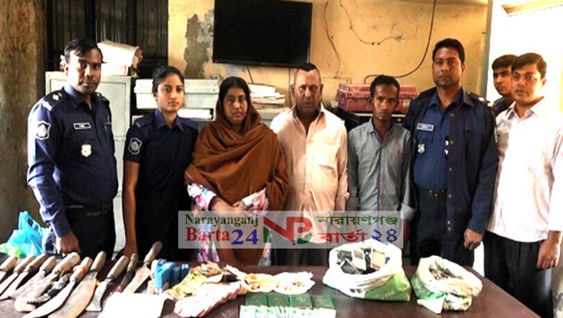 রহস্যময় বাড়ির সন্ধান, জাল টাকা ও দেশীয় অস্ত্র উদ্ধার, আটক-৩