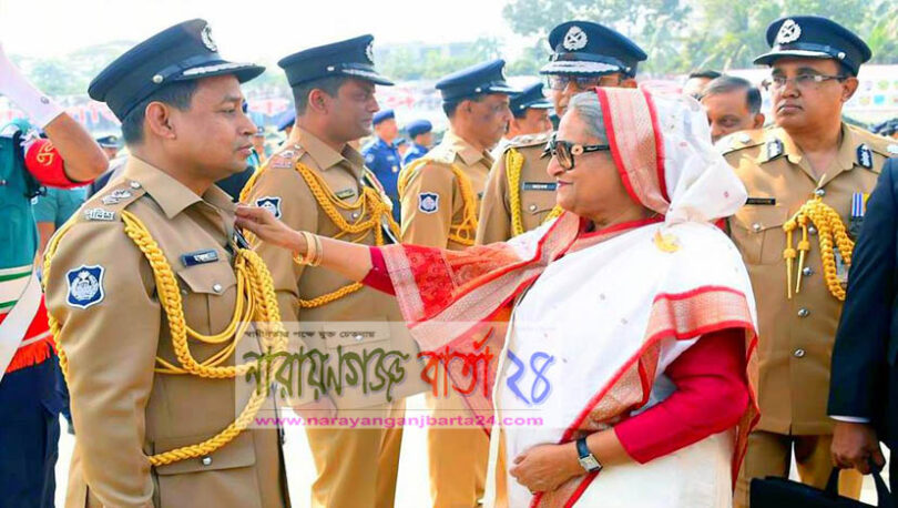 পাচঁ পদকে ভূষিত নারায়ণগঞ্জের এসপি হারুন অর রশীদ