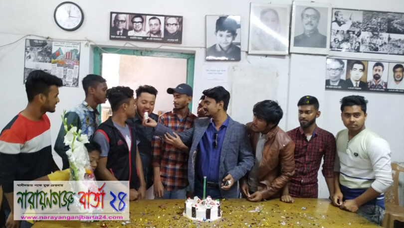 মহানগর ছাত্রলীগ সভাপতি রিয়াদের জন্মদিন পালন