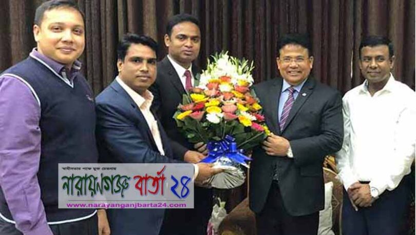 নবনির্বাচিত সভাপতি ও মহাসচিবকে বন্দর ইউএনওর শুভেচ্ছা