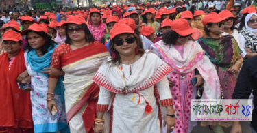 শামীম ওসমানের জনসভায় এড. সুইটির নেতৃত্বে যুব মহিলা লীগের যোগদান