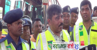 সোনারগাঁয়ে সড়কে শৃঙ্খলা ফেরাতে অত্যাধুনিক যন্ত্র ব্যবহার