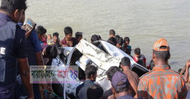 রূপগঞ্জে প্রাইভেটকার নদীতে, যুবক নিখোঁজ