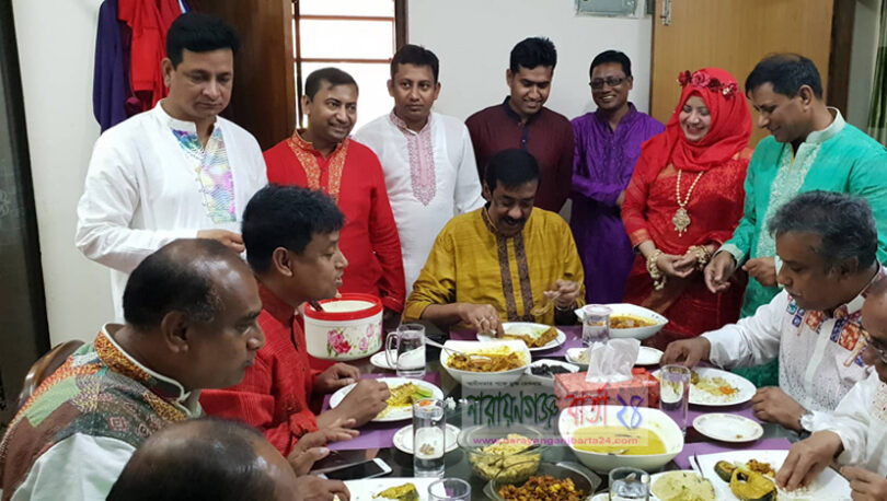 বৈশাখে এক টেবিলে এমপি শামীম ওসমান ও এসপি হারুন
