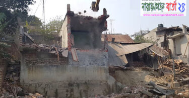 শীতলক্ষ্যার তীরে আরো ৩০টি অবৈধ স্থাপনা উচ্ছেদ