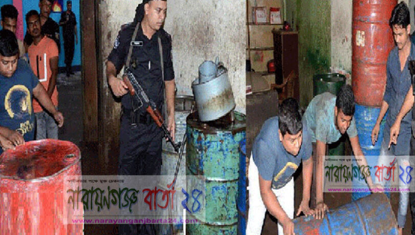 সিদ্ধিরগঞ্জে ৫ হাজার লিটার চোরাই তেলসহ আটক-১