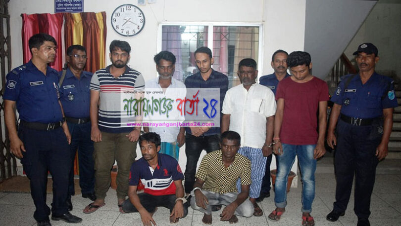 না.গঞ্জ সদর থানা পুলিশের অভিযানে ৭ মাদক বিক্রেতা আটক