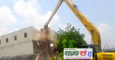 ফতুল্লায় বুড়িগঙ্গার তীরে অবৈধ স্থাপনা গুড়িয়ে দিলো বিআইডব্লিউটিএ