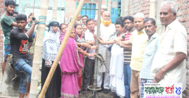 বন্দরে ঋষিপারা মন্দিরে গভীর নলকুপ স্থাপনের উদ্বোধণ