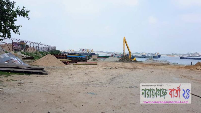 মেঘনা নদীর তীরের অবৈধ স্থাপনা উচ্ছেদ