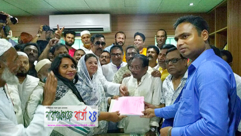 এমপি শামীম ওসমানকে সাথে নিয়ে মনোনয়নপত্র জমা দিলেন রশীদ