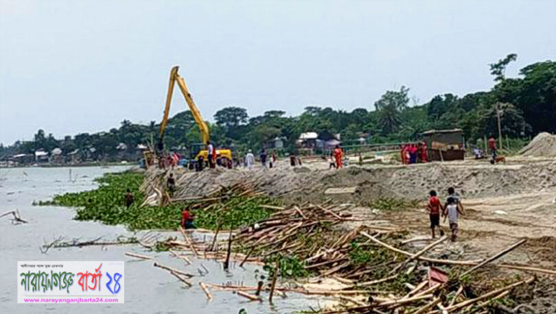 সোনারগাঁয়ে আমান গ্রুপের অবৈধ স্থাপনা উচ্ছেদ, ২ কর্মকর্তা আটক