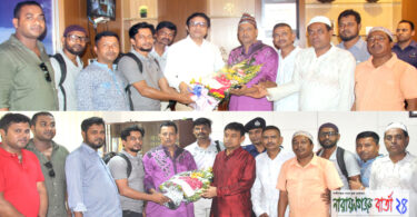 ডিসি ও এসপির সাথে সৌজন্য সাক্ষাত এনপিজেএ’র নব কমিটির