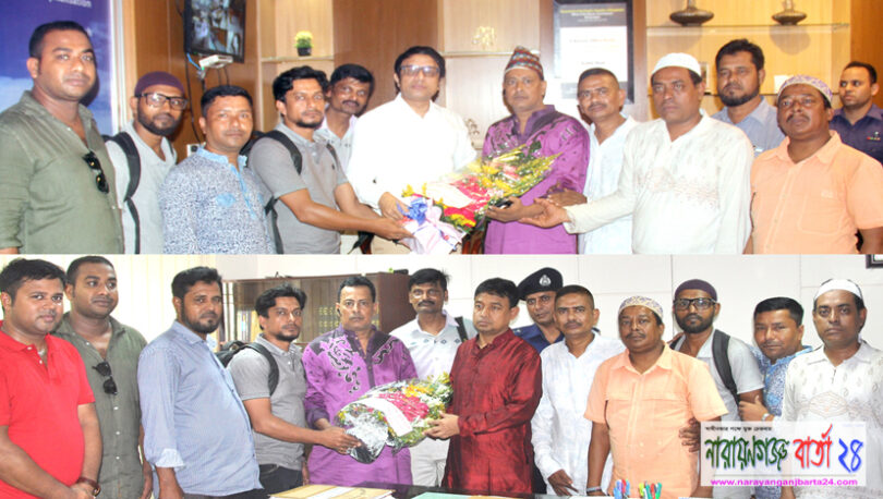 ডিসি ও এসপির সাথে সৌজন্য সাক্ষাত এনপিজেএ’র নব কমিটির