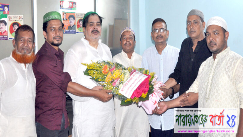 এমপি খোকার সাথে এনপিজেএ’র নব কমিটির সৌজন্য সাক্ষাত