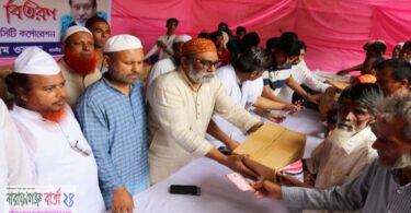 এমপি সেলিম ওসমানের ঈদ সামগ্রী বিতরণ করলেন কাউন্সিলর সজল