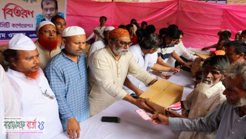 এমপি সেলিম ওসমানের ঈদ সামগ্রী বিতরণ করলেন কাউন্সিলর সজল