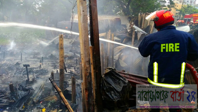 ইসদাইরে অগ্নিকান্ডে ৯টি দোকান ভুস্মিভুত