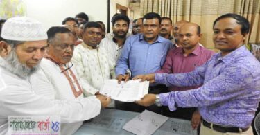 কাঞ্চন পৌরসভা নির্বাচনে প্রার্থীদের মনোনয়নপত্র দাখিল