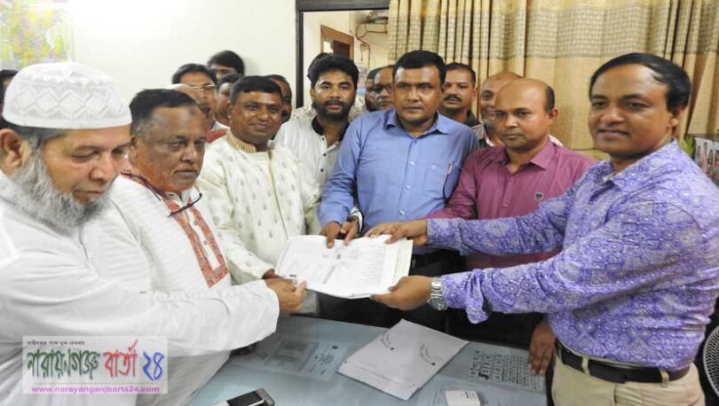 কাঞ্চন পৌরসভা নির্বাচনে প্রার্থীদের মনোনয়নপত্র দাখিল