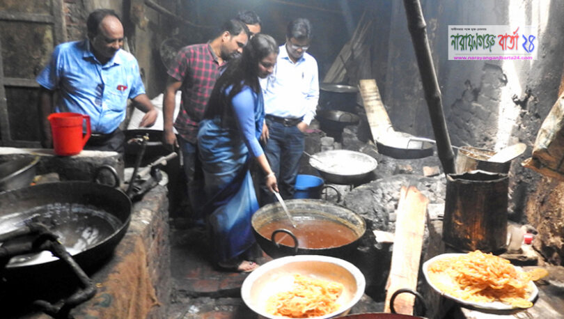 চারটি খাবার হোটেলকে ভ্রাম্যমাণ আদালতের জরিমানা
