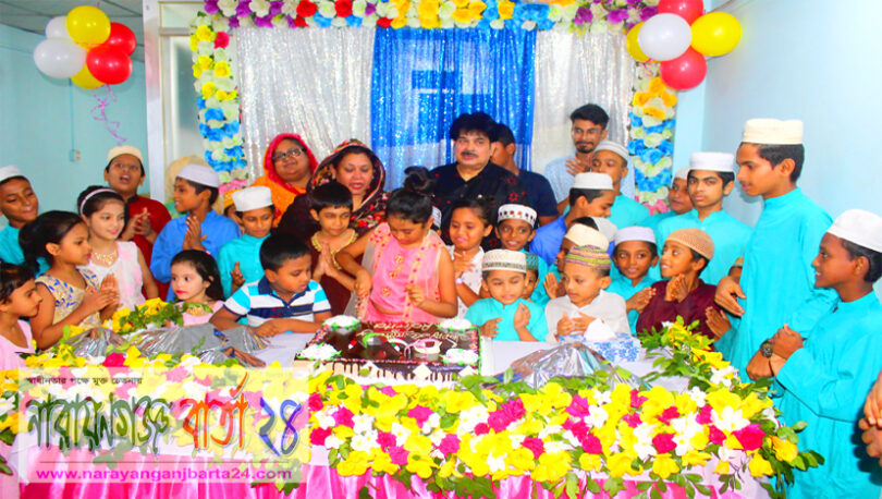 মাদ্রাসার শিক্ষার্থীদের নিয়ে এমপি খোকা কন্যার জন্মদিন পালন